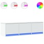 vidaXL Mobile Porta TV con LED Bianco 140x34x40 cm in Truciolato vidaXL Mobile Porta TV con LED Bianco 140x34x40 cm in Truciolato