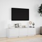 vidaXL Mobile Porta TV con LED Bianco 140x34x40 cm in Truciolato vidaXL Mobile Porta TV con LED Bianco 140x34x40 cm in Truciolato