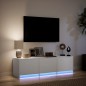 vidaXL Mobile Porta TV con LED Bianco 140x34x40 cm in Truciolato vidaXL Mobile Porta TV con LED Bianco 140x34x40 cm in Truciolato
