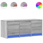 vidaXL Mobile Porta TV con LED Grigio Sonoma 97x34x40 cm in Truciolato vidaXL Mobile Porta TV con LED Grigio Sonoma 97x34x40 cm in Truciolato
