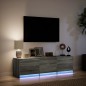 vidaXL Mobile Porta TV con LED Grigio Sonoma 140x34x40cm in Truciolato vidaXL Mobile Porta TV con LED Grigio Sonoma 140x34x40cm in Truciolato
