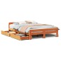 vidaXL Letto senza Materasso Marrone Cera 150x200 cm in Legno di Pino vidaXL Letto senza Materasso Marrone Cera 150x200 cm in Legno di Pino
