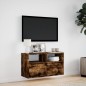 vidaXL Mobile TV a Parete con Luci LED Rovere Fumo 80x31x45 cm vidaXL Mobile TV a Parete con Luci LED Rovere Fumo 80x31x45 cm