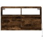 vidaXL Mobile TV a Parete con Luci LED Rovere Fumo 80x31x45 cm vidaXL Mobile TV a Parete con Luci LED Rovere Fumo 80x31x45 cm