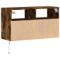 vidaXL Mobile TV a Parete con Luci LED Rovere Fumo 80x31x45 cm vidaXL Mobile TV a Parete con Luci LED Rovere Fumo 80x31x45 cm