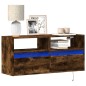 vidaXL Mobile TV a Parete con Luci LED Rovere Fumo 100x31x45 cm vidaXL Mobile TV a Parete con Luci LED Rovere Fumo 100x31x45 cm