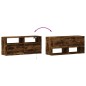 vidaXL Mobile TV a Parete con Luci LED Rovere Fumo 100x31x45 cm vidaXL Mobile TV a Parete con Luci LED Rovere Fumo 100x31x45 cm