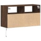 vidaXL Mobile TV a Parete con Luci LED Rovere Marrone 80x31x45 cm vidaXL Mobile TV a Parete con Luci LED Rovere Marrone 80x31x45 cm