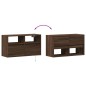 vidaXL Mobile TV a Parete con Luci LED Rovere Marrone 80x31x45 cm vidaXL Mobile TV a Parete con Luci LED Rovere Marrone 80x31x45 cm