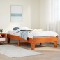 vidaXL Letto senza Materasso Marrone Cera 100x200 cm in Legno di Pino vidaXL Letto senza Materasso Marrone Cera 100x200 cm in Legno di Pino