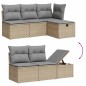 vidaXL Set Divano da Giardino 6 pz con Cuscini Beige in Polyrattan vidaXL Set Divano da Giardino 6 pz con Cuscini Beige in Polyrattan