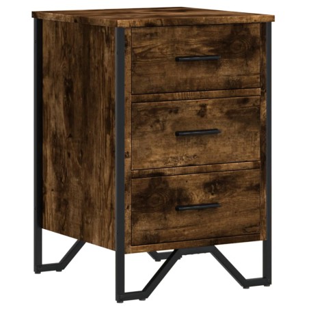 vidaXL Comodino Rovere Fumo 40x41x60 cm in Legno Multistrato