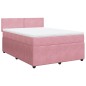 vidaXL Giroletto a Molle con Materasso Rosa 160x200 cm in Velluto vidaXL Giroletto a Molle con Materasso Rosa 160x200 cm in Velluto