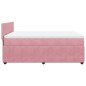 vidaXL Giroletto a Molle con Materasso Rosa 160x200 cm in Velluto vidaXL Giroletto a Molle con Materasso Rosa 160x200 cm in Velluto