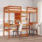 vidaXL Giroletto Soppalco Scrivanie Ripiani Marrone Cera 90x200cm Pino vidaXL Giroletto Soppalco Scrivanie Ripiani Marrone Cera 90x200cm Pino