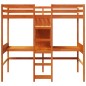vidaXL Giroletto Soppalco Scrivanie Ripiani Marrone Cera 90x200cm Pino vidaXL Giroletto Soppalco Scrivanie Ripiani Marrone Cera 90x200cm Pino