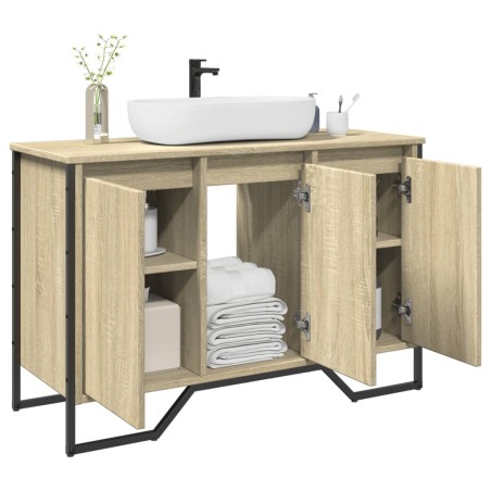 vidaXL Mobile Lavabo Bagno Rovere Sonoma 91x35x60 cm in Truciolato