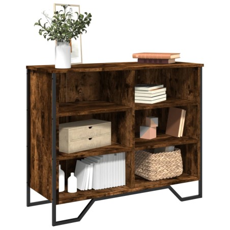vidaXL Credenza Rovere Fumo 91x35,5x74,5 cm in Legno Multistrato