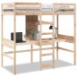 vidaXL Giroletto Soppalco con Scrivanie e Ripiani 90x200cm Legno Pino vidaXL Giroletto Soppalco con Scrivanie e Ripiani 90x200cm Legno Pino