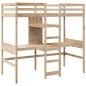 vidaXL Giroletto Soppalco con Scrivanie e Ripiani 90x200cm Legno Pino vidaXL Giroletto Soppalco con Scrivanie e Ripiani 90x200cm Legno Pino