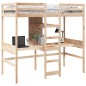 vidaXL Giroletto Soppalco con Scrivanie e Ripiani 90x200cm Legno Pino vidaXL Giroletto Soppalco con Scrivanie e Ripiani 90x200cm Legno Pino