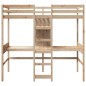 vidaXL Giroletto Soppalco con Scrivanie e Ripiani 90x200cm Legno Pino vidaXL Giroletto Soppalco con Scrivanie e Ripiani 90x200cm Legno Pino