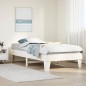 vidaXL Letto senza Materasso Bianco 90x190 cm in Legno Massello Pino vidaXL Letto senza Materasso Bianco 90x190 cm in Legno Massello Pino