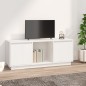 Mobile Porta TV Bianco 110,5x35x44 cm in Legno Massello di Pino Mobile Porta TV Bianco 110,5x35x44 cm in Legno Massello di Pino