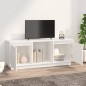 Mobile Porta TV Bianco 110,5x35x44 cm in Legno Massello di Pino Mobile Porta TV Bianco 110,5x35x44 cm in Legno Massello di Pino