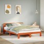 vidaXL Letto senza Materasso Marrone Cera 120x200 cm in Legno di Pino vidaXL Letto senza Materasso Marrone Cera 120x200 cm in Legno di Pino