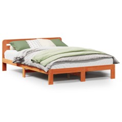 vidaXL Letto senza Materasso Marrone Cera 120x200 cm in Legno di Pino