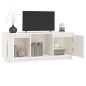 Mobile Porta TV Bianco 110,5x35x44 cm in Legno Massello di Pino Mobile Porta TV Bianco 110,5x35x44 cm in Legno Massello di Pino