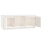 Mobile Porta TV Bianco 110,5x35x44 cm in Legno Massello di Pino Mobile Porta TV Bianco 110,5x35x44 cm in Legno Massello di Pino