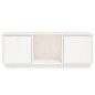 Mobile Porta TV Bianco 110,5x35x44 cm in Legno Massello di Pino Mobile Porta TV Bianco 110,5x35x44 cm in Legno Massello di Pino