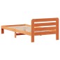 vidaXL Letto senza Materasso Marrone Cera 90x190 cm in Legno di Pino vidaXL Letto senza Materasso Marrone Cera 90x190 cm in Legno di Pino