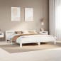 vidaXL Giroletto senza Materasso Bianco 200x200 cm Legno Massello Pino vidaXL Giroletto senza Materasso Bianco 200x200 cm Legno Massello Pino