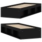 vidaXL Giroletto Nero 75x190 cm Small Single vidaXL Giroletto Nero 75x190 cm Small Single