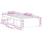 vidaXL Giroletto Nero 75x190 cm Small Single vidaXL Giroletto Nero 75x190 cm Small Single