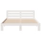 vidaXL Letto senza Materasso Bianco 135x190 cm Legno Massello di Pino