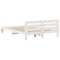 vidaXL Letto senza Materasso Bianco 135x190 cm Legno Massello di Pino