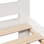 vidaXL Letto senza Materasso Bianco 135x190 cm Legno Massello di Pino