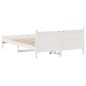 vidaXL Letto senza Materasso Bianco 135x190 cm Legno Massello di Pino vidaXL Letto senza Materasso Bianco 135x190 cm Legno Massello di Pino