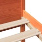 vidaXL Letto senza Materasso Marrone Cera 140x190 cm in Legno di Pino vidaXL Letto senza Materasso Marrone Cera 140x190 cm in Legno di Pino
