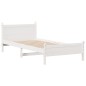 vidaXL Letto senza Materasso Bianco 90x190 cm in Legno Massello Pino vidaXL Letto senza Materasso Bianco 90x190 cm in Legno Massello Pino