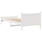 vidaXL Letto senza Materasso Bianco 90x190 cm in Legno Massello Pino vidaXL Letto senza Materasso Bianco 90x190 cm in Legno Massello Pino