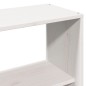 vidaXL Testiera con Ripiani Bianca 135 cm in Legno Massello di Pino
