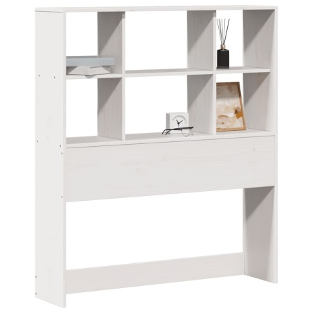 vidaXL Testiera con Ripiani Bianca 100 cm in Legno Massello di Pino
