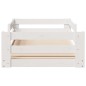 vidaXL Giroletto senza Materasso Bianco 100x200 cm Legno Massello Pino vidaXL Giroletto senza Materasso Bianco 100x200 cm Legno Massello Pino