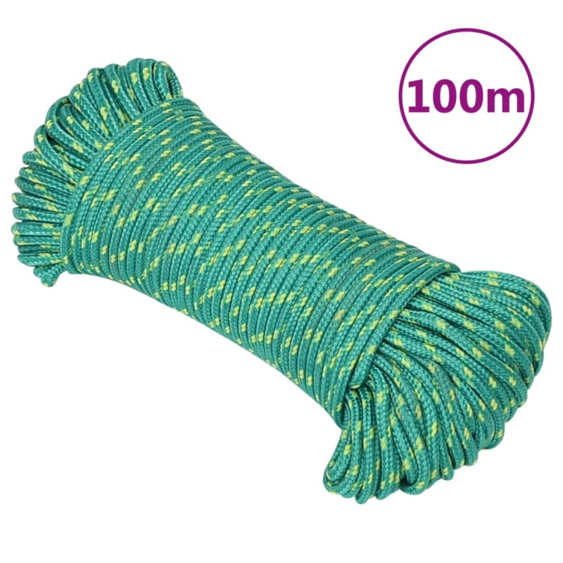 Corda Nautica Verde 3 mm 100 m in Polipropilene Corda Nautica Verde 3 mm 100 m in Polipropilene