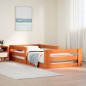 vidaXL Letto senza Materasso Marrone Cera 75x190 cm in Legno di Pino vidaXL Letto senza Materasso Marrone Cera 75x190 cm in Legno di Pino